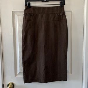 Brown pencil skirt